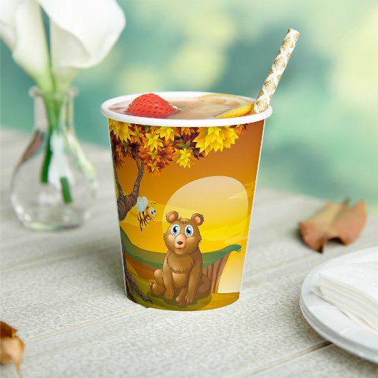 Bruin Beer Sunset Papieren Bekers