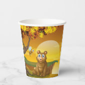 Bruin Beer Sunset Papieren Bekers (Voorkant)