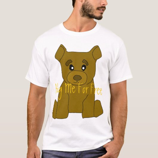Bruin Beer T-Shirt Sjabloon (Voorkant)