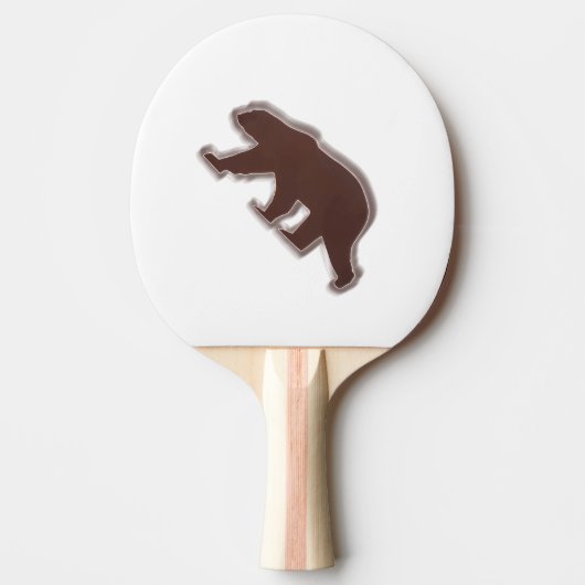 Bruin Beer Tafeltennisbatje (Voorkant)