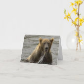 Bruin beer viskaart kaart (Gele Bloem)