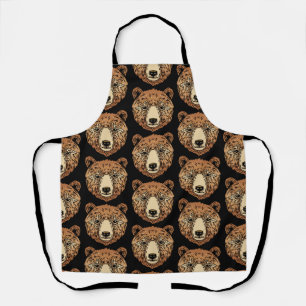 Bruin Beer voor de herfst Schort