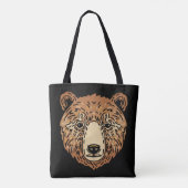Bruin Beer voor de herfst Tote Bag (Achterkant)