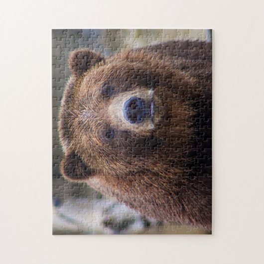 Bruin Beer Wild Grizzly Forest Wood Natuur Scenery Legpuzzel (Verticaal)