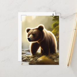 Bruin Beer Wildlife Portret Briefkaart