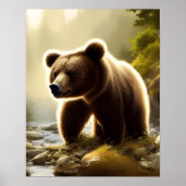 Bruin Beer Wildlife Portret Poster (Voorkant)