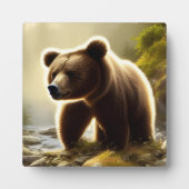 Bruin Beer Wildlife Portret Tabletop Fotoplaat (Voorkant)