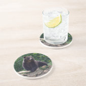 Bruin beer zandsteen onderzetter (Zijkant)