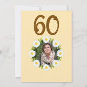 Bruin Beige 60ste verjaardag Eenvoudige Zonnebloem Kaart (Achterkant)