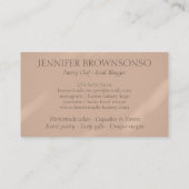 Bruin beige banketbakkerij patisserie chef. visitekaartje (Achterkant)