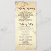  bruin, beige blaadprogramma programmakaart (Achterkant)