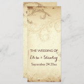  bruin, beige blaadprogramma programmakaart (Voorkant / Achterkant)