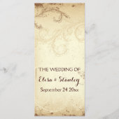  bruin, beige blaadprogramma programmakaart (Voorkant)