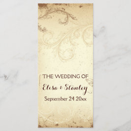  bruin, beige blaadprogramma programmakaart