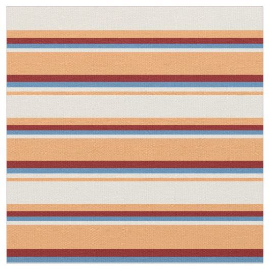 Bruin, beige, blauw en maroon Pattern Stof (Close Up)