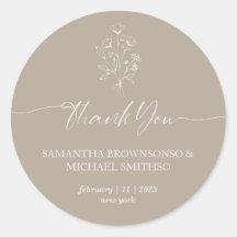 Bruin Beige Bloemboeket Dank je