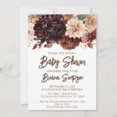 Bruin Beige Bloemen Bloemen Bloemen Bloemen Bloeme Kaart (Voorkant)