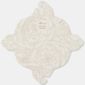 Bruin beige bruiloft gepersonaliseerde gunstbox bedankdoosjes (Ongevouwen)