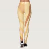 Bruin beige diagonaal gestreept leggings (Achterkant)