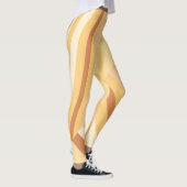Bruin beige diagonaal gestreept leggings (Rechts)