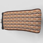 Bruin Beige Earth Tones Modderdoek Stijl Golfheadcover (Voorkant)