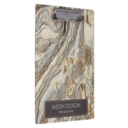 Bruin beige en grijs marmeren patroon klembord (Rechts)