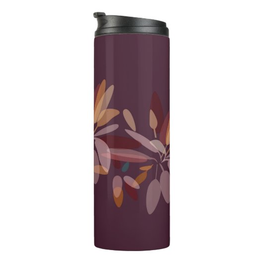 Bruin, beige en Oranje olievloeistof thermisch get Thermosbeker (Geroteerd rechts)