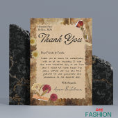 Bruin Beige  Esthetische Scrapbook Wedding Bedankkaart