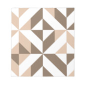 Bruin Beige Geometrische Cube Patroon Notitieblok (Voorkant)