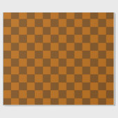 Bruin Beige geruite blokprint Cadeaupapier (Vlak)