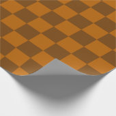 Bruin Beige geruite blokprint Cadeaupapier (Hoek)