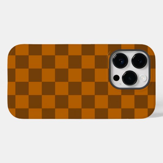 Bruin Beige geruite blokprint Case-Mate iPhone Case (Achterkant (horizontaal))