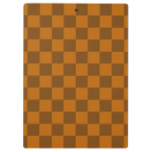 Bruin Beige geruite blokprint Klembord (Achterkant)