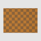 Bruin Beige geruite blokprint Tissuepapier (Voorkant)