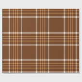 Bruin Beige geruite geruite geruite patroon Cadeaupapier (Vlak)