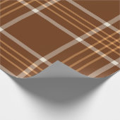 Bruin Beige geruite geruite geruite patroon Cadeaupapier (Hoek)