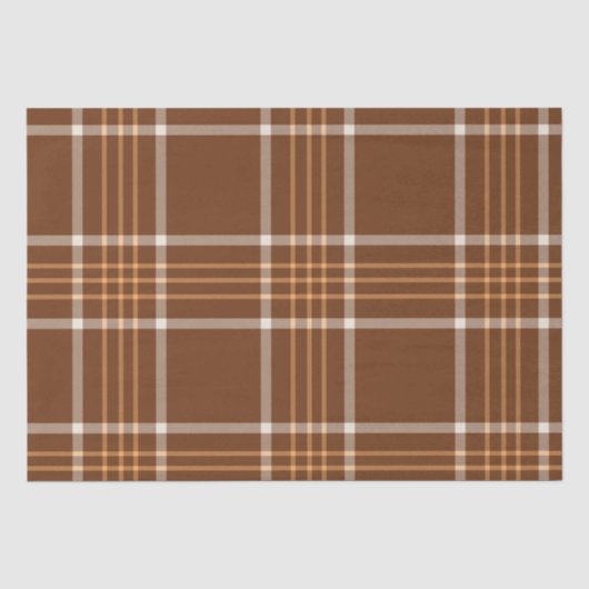 Bruin Beige geruite geruite geruite patroon   Tissuepapier (Voorkant)
