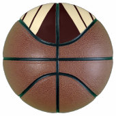 Bruin Beige Gestreepte 70s 80s Klassieke Retro Str Basketbal (Rechts)