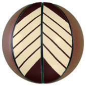 Bruin Beige Gestreepte 70s 80s Klassieke Retro Str Basketbal (Verticaal)