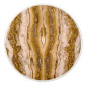 Bruin Beige Grain Marble Keramische Knop (Voorkant)