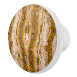 Bruin Beige Grain Marble Keramische Knop