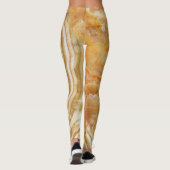 Bruin & Beige Marmeren Print Leggings (Achterkant)