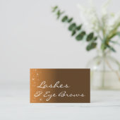 Bruin Beige met Glitter Stars Professional Eenvoud Visitekaartje (Staand voorkant)
