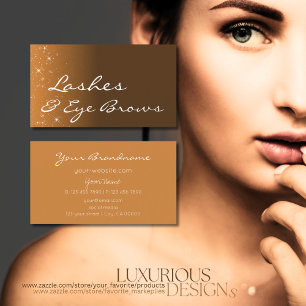 Bruin Beige met Glitter Stars Professional Eenvoud Visitekaartje