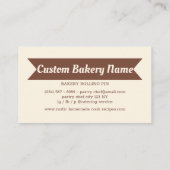 Bruin Beige Modern Pastry Chef Visitekaartje (Achterkant)