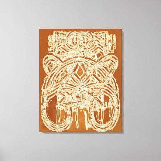 Bruin beige off wit modern Abstract schilderij Canvas Afdruk (Voorkant)