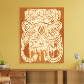Bruin beige off wit modern Abstract schilderij Canvas Afdruk (Insitu (Woonkamer))