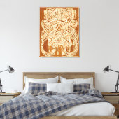Bruin beige off wit modern Abstract schilderij Canvas Afdruk (Insitu (Slaapkamer))