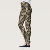 Bruin-beige paisley patroon leggings (Links)