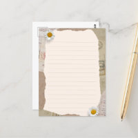 Bruin beige  plakboek omzoomde notities